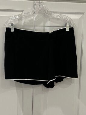 Zara Black with White Trim Mini Skort -Size M